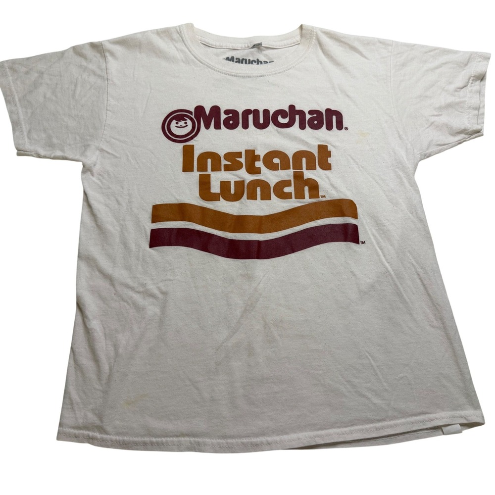 Maruchan Instant Lunch Graphic Tee Kids XL 14/16 White Ramen Noodle Shirt